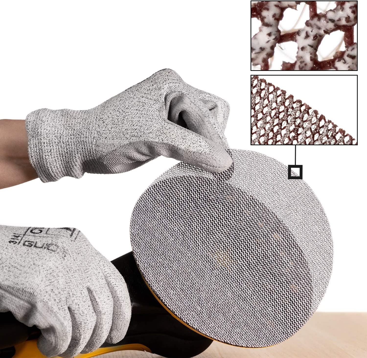 Mirka 9A-232-080RP 10 pieces. 5-Inch P80 Grit Abranet Discs, Grey
